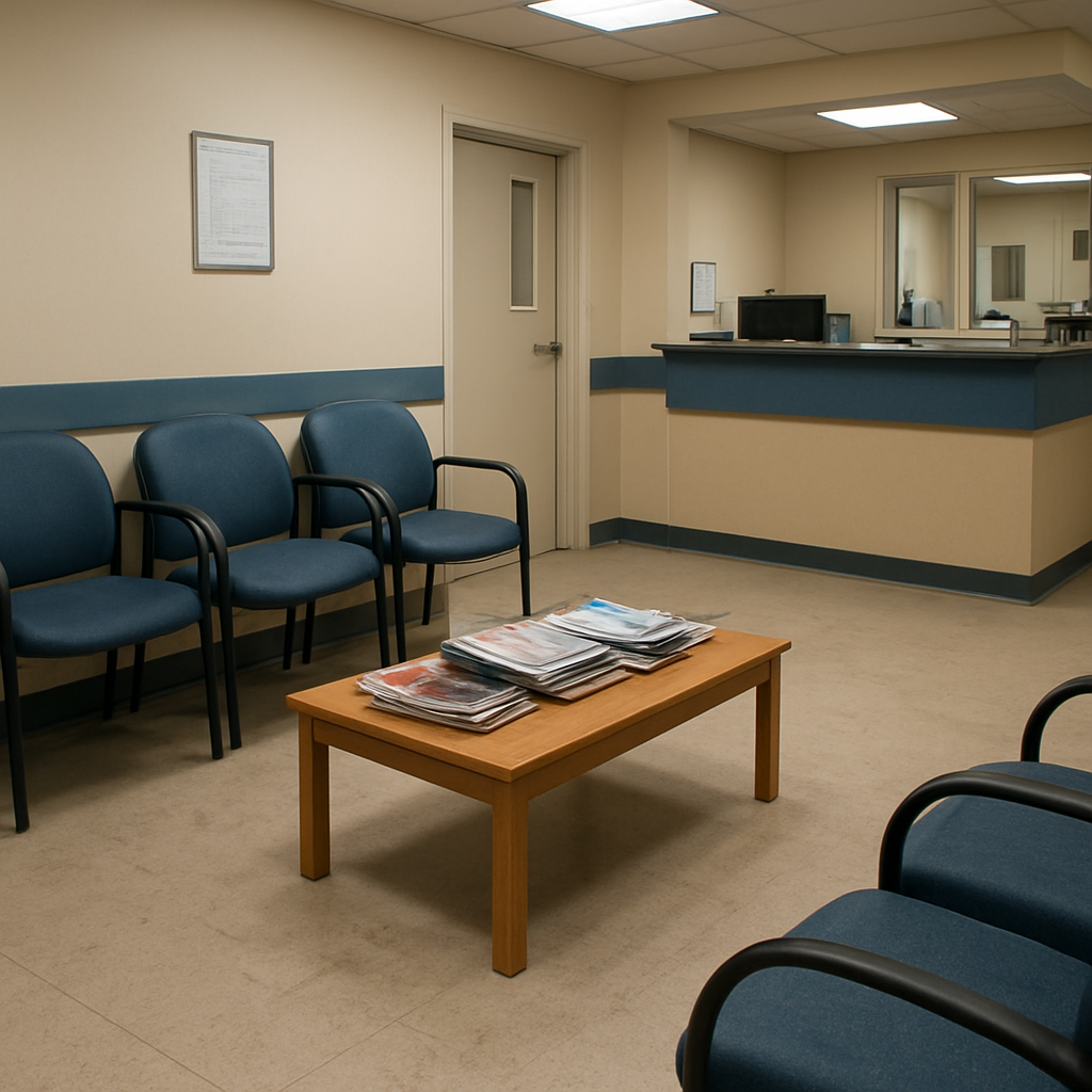 Medical Office Lobby before cleaning