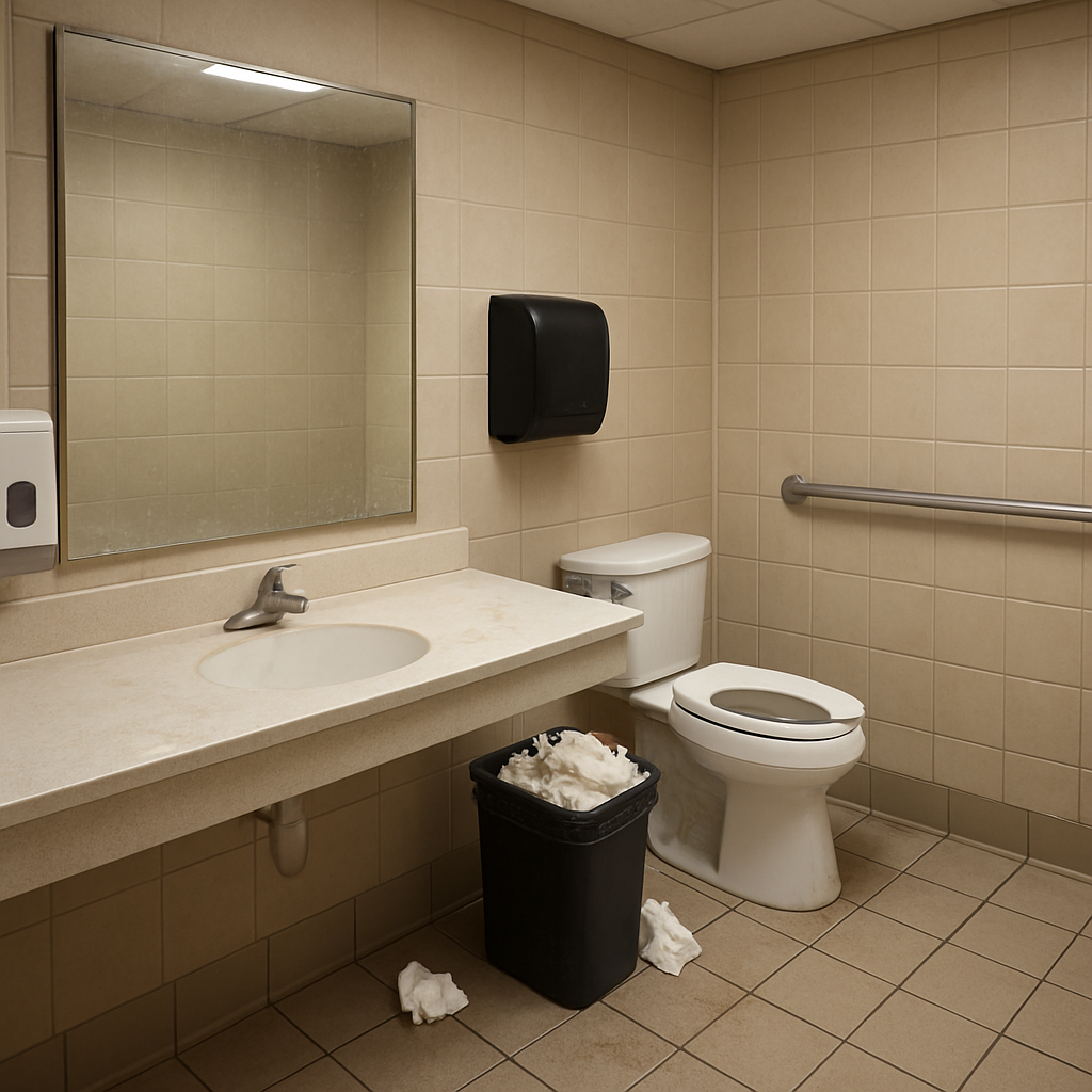 Commercial Restroom before cleaning